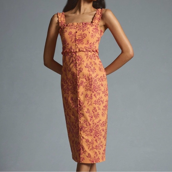 Anthropologie Dresses & Skirts - Anthropologie Linden Slim Square Floral Print Sleeveless Dress